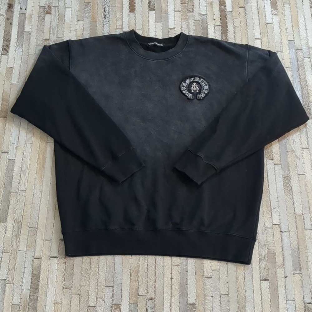 Chrome Hearts Size S Cross Black Crewneck Sweatshirt